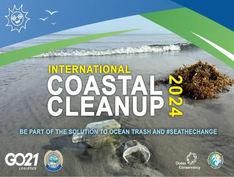 GO21's coastal cleanup drive 2024 title slide